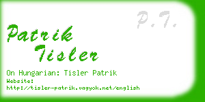 patrik tisler business card